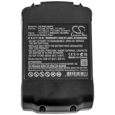 Аккумулятор Porter Cable, PC18CS, PC1800RS, PC1800D, 5000 мАч, CS фото 3