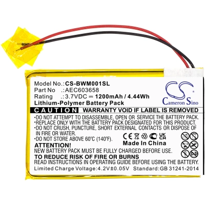 Аккумулятор BW, Gasalert Microclip Gas Detector, GasAlert Micro Clip XL, MCXL-MPCB1, 1200 мАч, CS фото 3