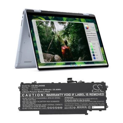 Аккумулятор Dell, Latitude 9440 2-in-1, Latitude 9450 2-in-1, 5150 мАч, CS фото 3