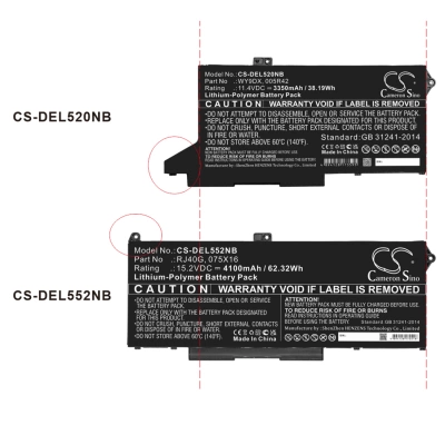 Аккумулятор Dell, Latitude 5420, Latitude 5520, 3350 мАч, CS фото 5