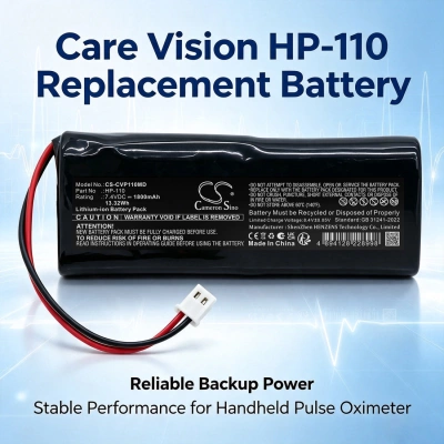 Аккумулятор Care Vision, HP-110 Handheld Pulse Oximeter, 1800 мАч, CS фото 6