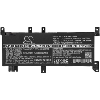Аккумулятор Asus, Vivobook X442, VivoBook 14 X442UR, VivoBook A480U, 4750 мАч, CS фото 3