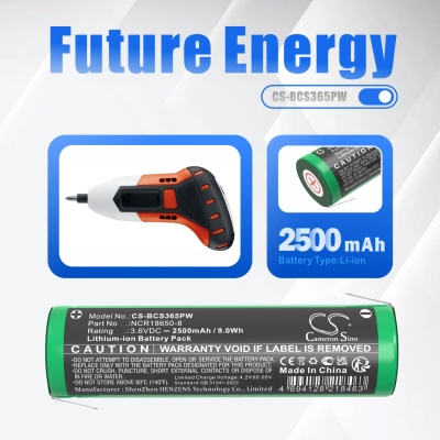 Аккумулятор Black & Decker, BDCS40G Type 1, CS3652LC, CS3652LC Type 2, 2500 мАч, CS фото 3