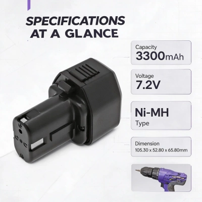 Аккумулятор Hitachi, NR90GC2, NR90GC3, D 10dB, 3300 мАч, CS фото 7