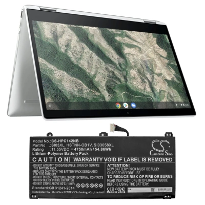 Аккумулятор HP, Chromebook 14B, Chromebook X360 14C, Chromebook X360 14C-CC0013DX, 4750 мАч, CS фото 5