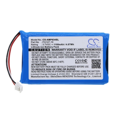 Аккумулятор AMX, RS634, Mio Modero remote controls, MIO R-4 Mio Modero Remote, 1100 мАч, CS фото 4