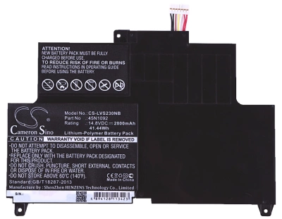 Аккумулятор Lenovo, ThinkPad S230u, ThinkPad Edge S230u, Thinkpad Twist S230u, 2800 мАч, CS фото 3