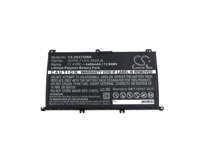Аккумулятор Dell, Inspiron 15 7559, INS15PD, INS15PD-1548B, 6400 мАч, CS фото 2