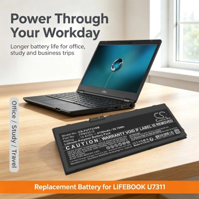 Аккумулятор Fujitsu, LIFEBOOK U7311, LifeBook U7310, 4150 мАч, CS фото 7