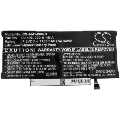 Аккумулятор Apple, MacBook Air 13" A1466 2013, MacBook Air Core i5 1.3 13" Mid-2013, MacBook Air Core i7 1.7 13" Mid-, 7150 мАч, CS фото 4