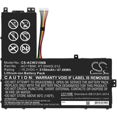 Аккумулятор Acer, Swift 3 SF315-52G-54DA, Swift 3 SF315-52G-89HT, Swift 3 SF315-52-58FQ, 3150 мАч, CS фото 4