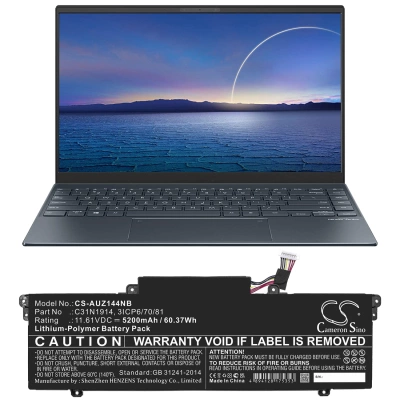 Аккумулятор Asus, Zenbook 14 UX435EG-AI084T, ZenBook 14 UM425QA-KI067, ZenBook 14 UX435EAL-KC066R, 5200 мАч, CS фото 4
