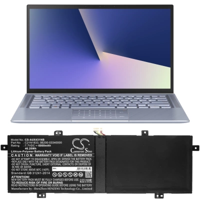 Аккумулятор Asus, UX431, UX431FA, VivoBook S14 S431FL-AM041T, 6000 мАч, CS фото 5