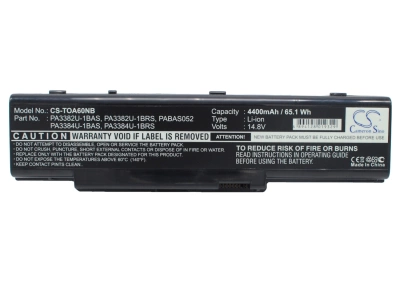 Аккумулятор Toshiba, Dynabook AX/2, Satellite A60-SP159, Satellite A65 Series, 4400 мАч, CS фото 1