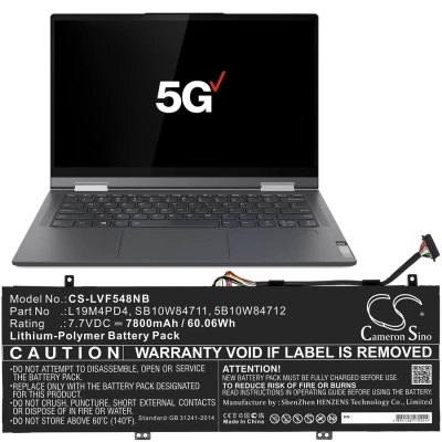 Аккумулятор Lenovo, Flex 5G, Flex 5G-14Q8CX05(81XE/82AK), 7800 мАч, CS фото 5