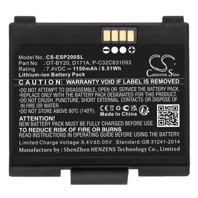 Аккумулятор Epson, TMP20, Mobilink TM-P20II, TM-P20, 1150 мАч, CS фото 2