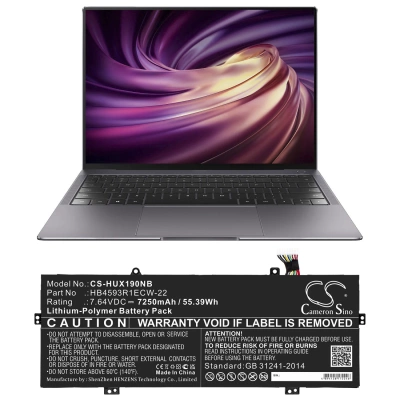 Аккумулятор Huawei, MateBook X Pro 2020, MACH-W19L, VLT-W60, 7250 мАч, CS фото 5