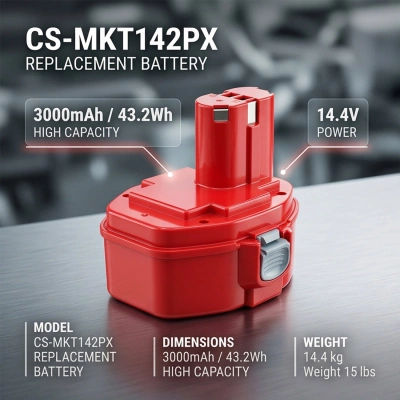 Аккумулятор Makita, 1051D, 1051DWA, 1051DWAE, 3000 мАч, CS фото 2