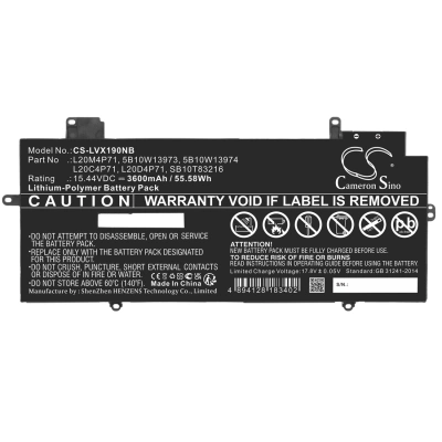 Аккумулятор Lenovo, ThinkPad X1 Carbon Gen 9-20XW005JGM, ThinkPad X1 Yoga Gen 6 20XY004PMX, ThinkPad X1 Yoga Gen 6 20, 3600 мАч, CS фото 5