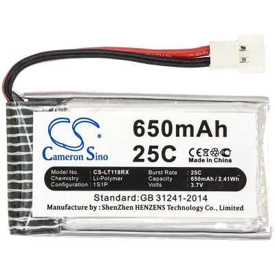 Аккумулятор Hubsan | HUAJUN | UDI | Wltoys | JJRC | Cheerson | SYMA, X4 H107L, H107C, H107D, 650 мАч, CS фото 4
