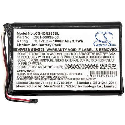Аккумулятор Garmin, Nuvi 2555LMT, Nuvi 2555LT, Nuvi 2495LMT, 1000 мАч, CS фото 3