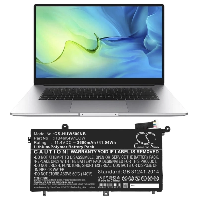 Аккумулятор Huawei, MateBook D, 53010BAJ, Matebook D I5 8G, 3600 мАч, CS фото 2