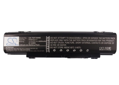 Аккумулятор Toshiba, Dynabook Qosmio T750, Dynabook Qosmio T750/T8A, Dynabook Qosmio T750/T8B, 4400 мАч, CS фото 2