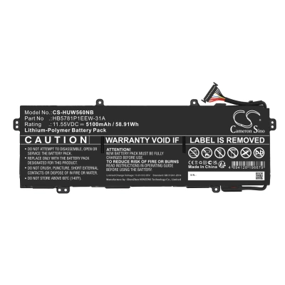 Аккумулятор Huawei, MateBook 13S I5 11300H, MateBook 14S I7, MateBook 14S I7-11370, 5100 мАч, CS фото 5