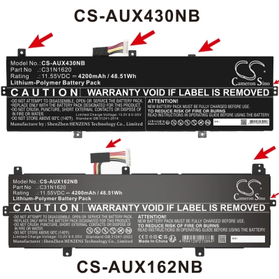 Аккумулятор Asus, BX430, BX430UA, BX430UQ, 4200 мАч, CS фото 6