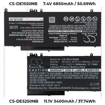 Аккумулятор Dell, Latitude 12 5000, Latitude 12 E5250, Latitude 12 E5550, 3400 мАч, CS фото 4