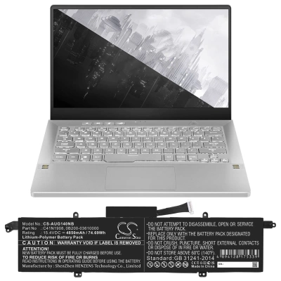 Аккумулятор Asus, ROG Zephyrus G14 GA401IV-HE135T, ROG Zephyrus G14 GA401IV-HE247T, ROG Zephyrus G14 GA401II-HE152T, 4850 мАч, CS фото 3