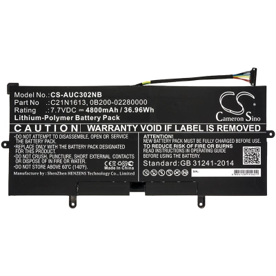 Аккумулятор Asus, Chromebook Flip C302CA-DH75, Chromebook Flip C302CA-GU005, Chromebook Flip C302CA-0041A6Y30, 4800 мАч, CS фото 3