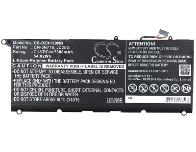 Аккумулятор Dell, XPS 13 9343, XPS 13-9343, XPS9343-1818SLV, 7300 мАч, CS фото 2