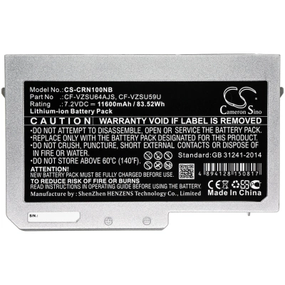Аккумулятор Panasonic, Toughbook CF-N10, Toughbook CF-S10, Toughbook N10, 11600 мАч, CS фото 2