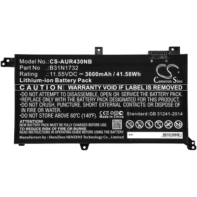Аккумулятор Asus, S430UF, K430UF, V430UF, 3600 мАч, CS фото 2