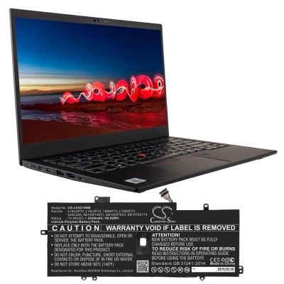 Аккумулятор Lenovo, ThinkPad X1 Carbon 2019, ThinkPad X1 Carbon G7 2020, ThinkPad X1 Carbon 2019-20QE000VGE, 3250 мАч, CS фото 4