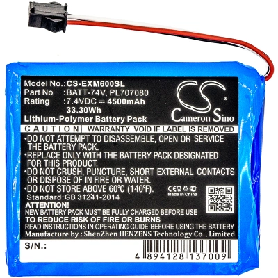 Аккумулятор Extech, MS6000, Ms6060, Ms6100, 4500 мАч, CS фото 2