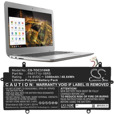 Аккумулятор Toshiba, Chromebook CB30-100, Chromebook CB30-102, CB30-102, 3300 мАч, CS фото 3