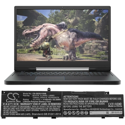 Аккумулятор Dell, G3 15 3500 GN3500EDFSS, G5 5590, G3 15 3500 WDP8D, 4150 мАч, CS фото 2