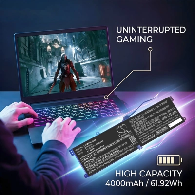 Аккумулятор MSI, B14VFKG-056UK, Creator M16 HX C14VFG C14VGG C14VEG, Sword 16 HX B14VFKG-056UK, 4000 мАч, CS фото 3