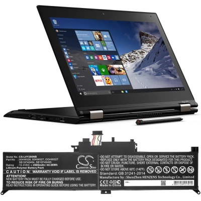 Аккумулятор Lenovo, ThinkPad Yoga 260, ThinkPad Yoga 260(20FE-002DAU), ThinkPad Yoga 260(20FE-0037AU), 2900 мАч, CS фото 3