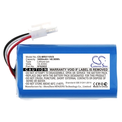 Аккумулятор Miele, SLQL0, RX1-SJQL0, RX2-SLQL0, 3400 мАч, CS фото 2