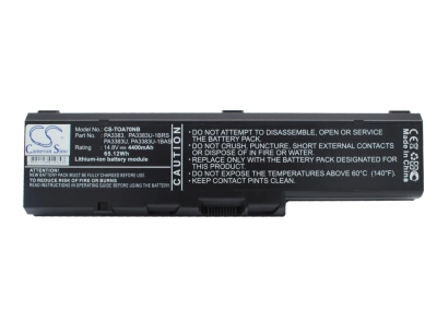 Аккумулятор Toshiba, Satellite A70, Satellite A70-S2362, Satellite A70-S249, 4400 мАч, CS фото 1