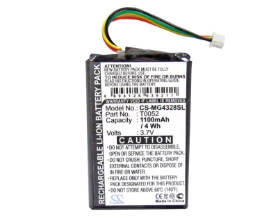 Аккумулятор Typhoon, Myguide 4328, myguide 4328 sat nav, myguide 4328 BT, 1100 мАч, CS фото 5