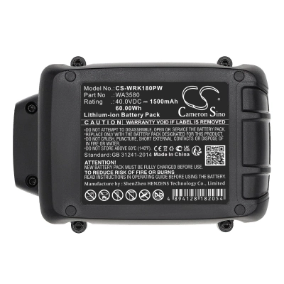 Аккумулятор Worx, WG180, WG280, WG380, 1500 мАч, CS фото 4