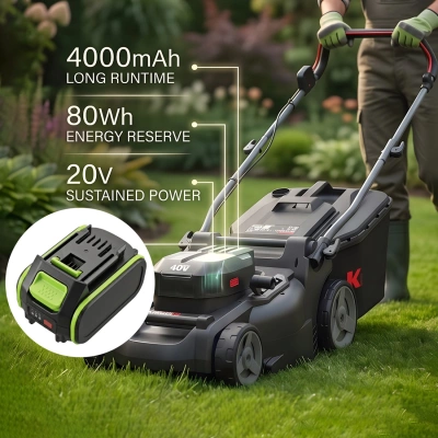 Аккумулятор Kress, 40 V 37 cm Cordless Brushless Push Lawn mower, 40V Cordless Push Lawn Mower, 60V 46 CM Cordless BL, 4000 мАч, CS фото 6