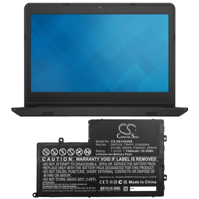 Аккумулятор Dell, Inspiron 14-5442, Inspiron 14-5443, Inspiron 14-5445, 7500 мАч, CS фото 2