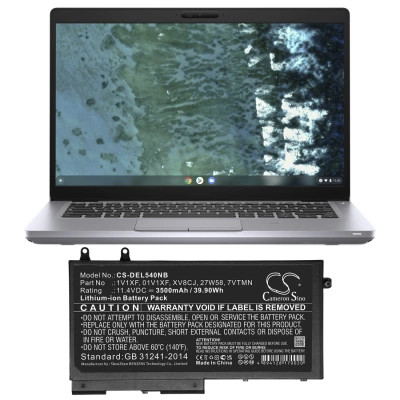 Аккумулятор Dell, Latitude 5400 Chromebook, Inspiron 7591 2-in-1, Latitude 5500, 3500 мАч, CS фото 7