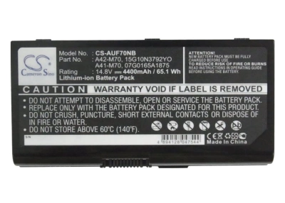 Аккумулятор Asus, F70, F70s, F70sl, 4400 мАч, CS фото 2