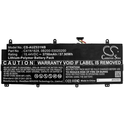 Аккумулятор Asus, Zephyrus S GX531GV, ROG Zephyrus S GX531GV-ES007T, GX531GW-ES006T, 3750 мАч, CS фото 5